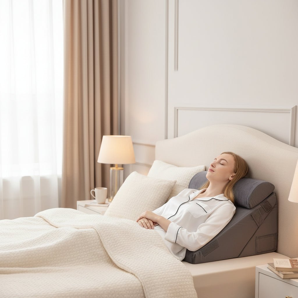 SereniRise Adjustable Memory Foam Wedge Cushion For Back And Leg Relief