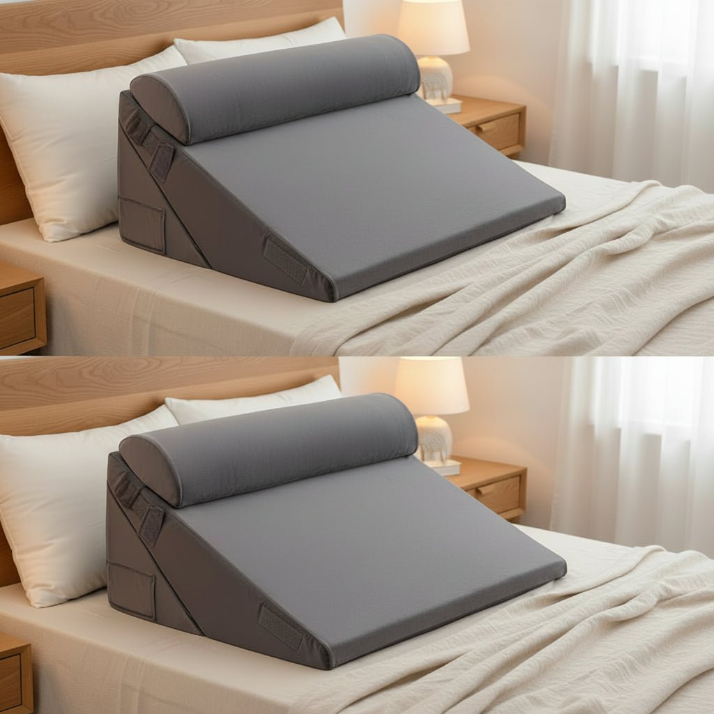 SereniRise Adjustable Memory Foam Wedge Cushion For Back And Leg Relief