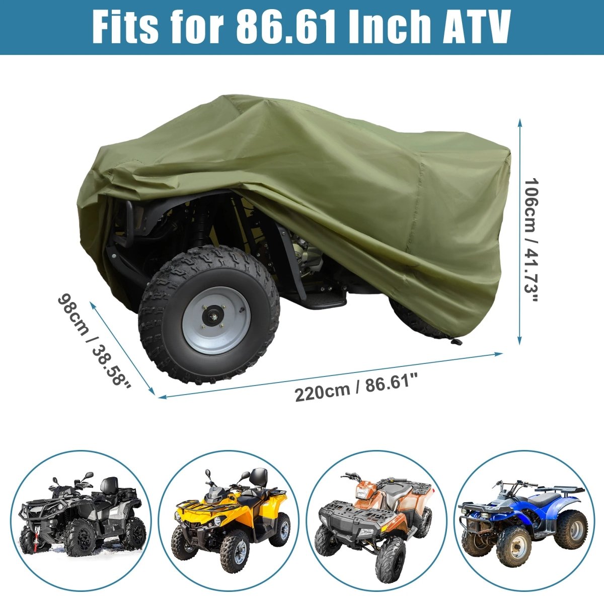 ApexGuard Wetterfeste ATV-Abdeckung mit UV-Schutz