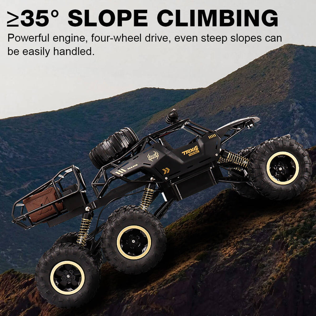 TerraBeast 6WD RC Monster Truck With LED Lights, 52 km/h Top Speed For Offroad Fun