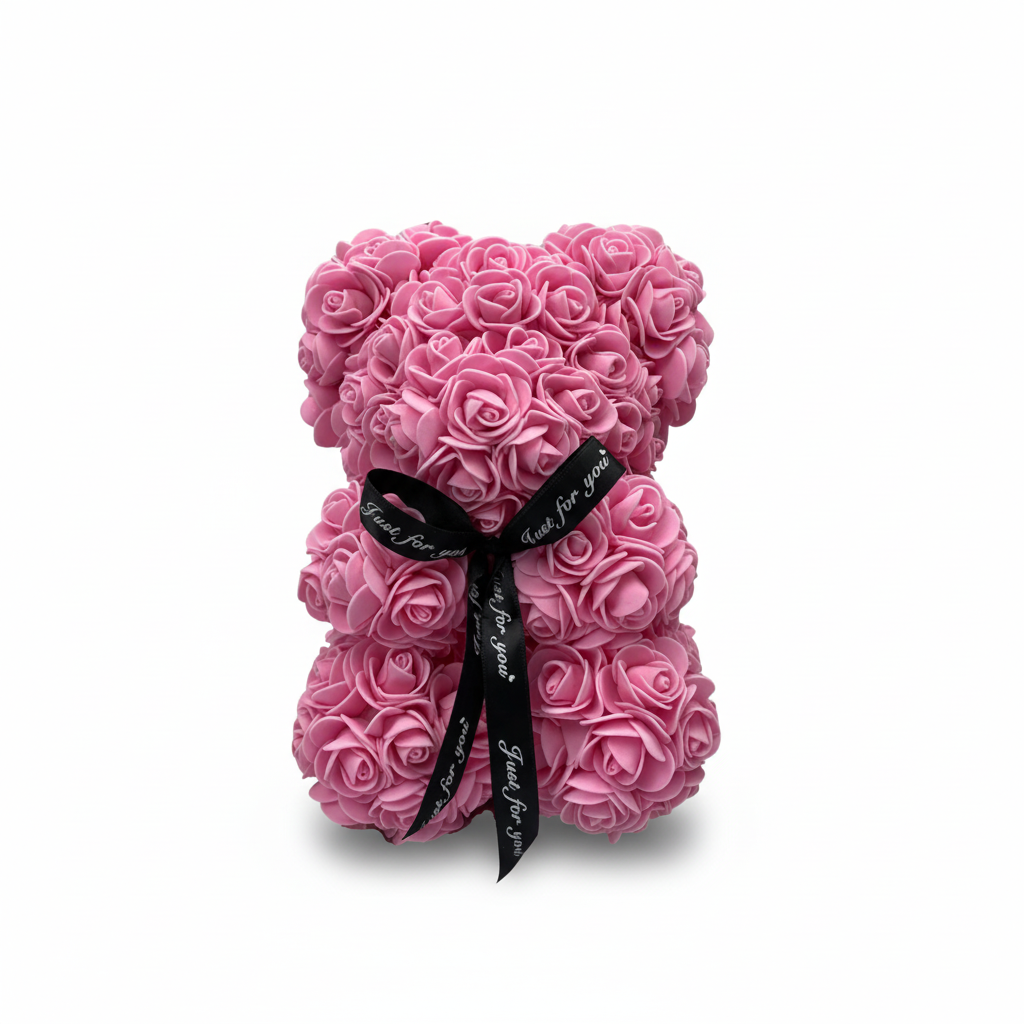 Lovely Foam Rose Teddy Bear Gift For Romantic Home Decor
