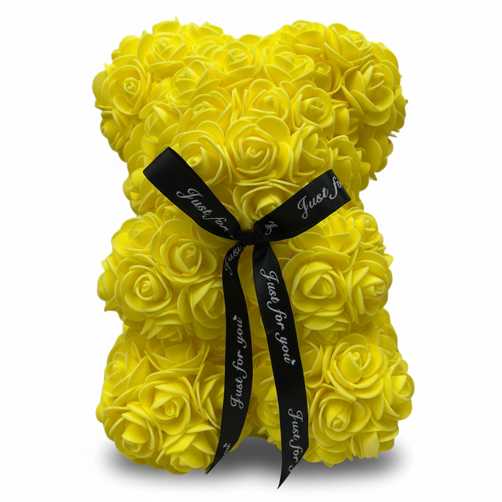 Lovely Foam Rose Teddy Bear Gift For Romantic Home Decor