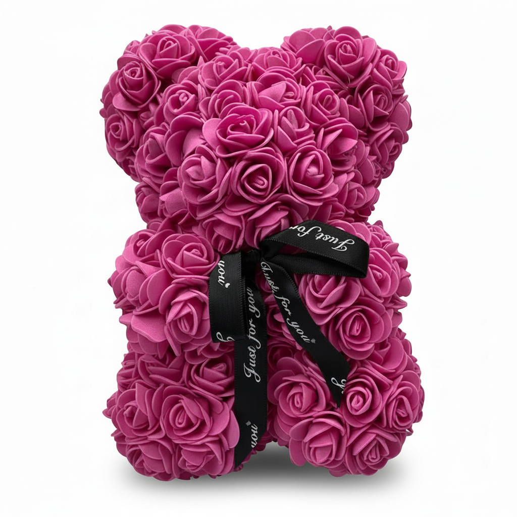 Lovely Foam Rose Teddy Bear Gift For Romantic Home Decor