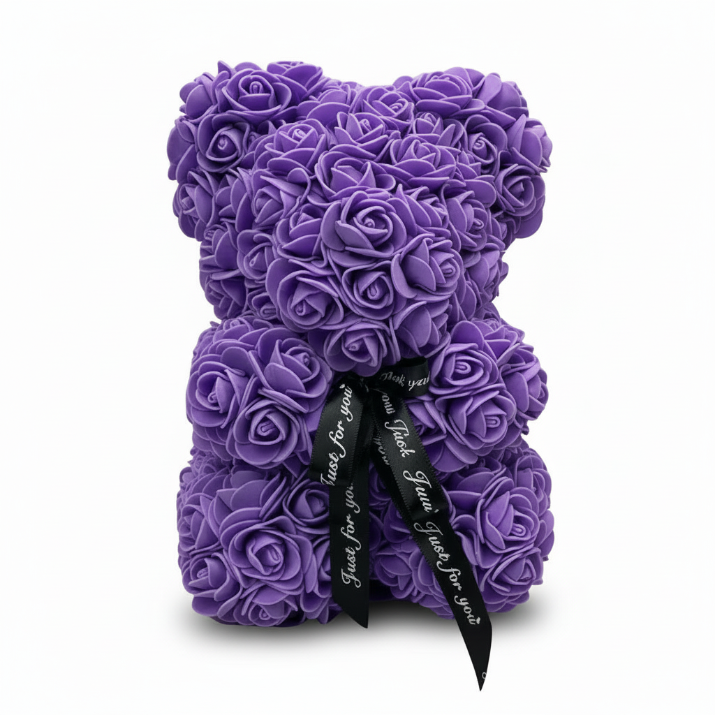 Lovely Foam Rose Teddy Bear Gift For Romantic Home Decor