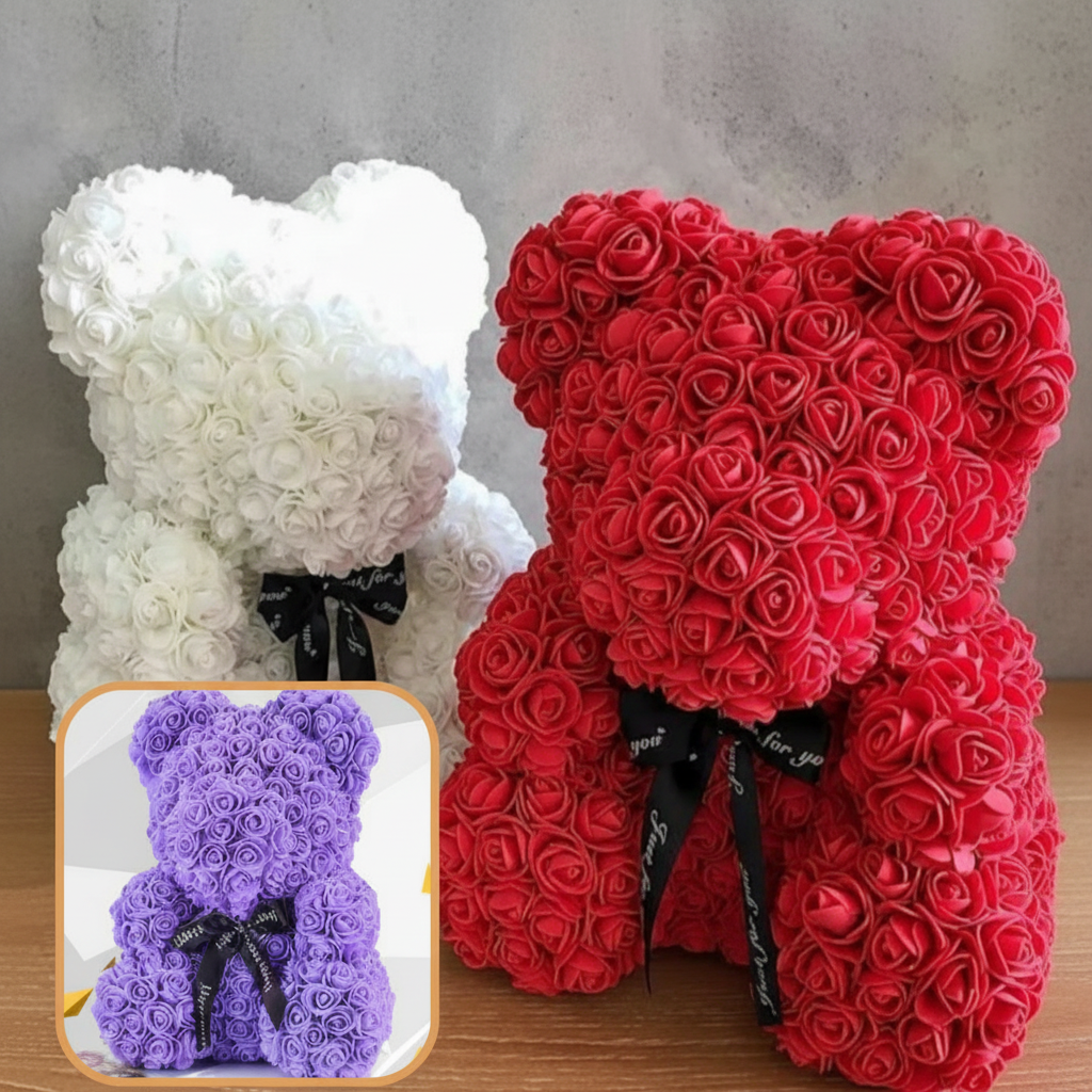 Lovely Foam Rose Teddy Bear Gift For Romantic Home Decor