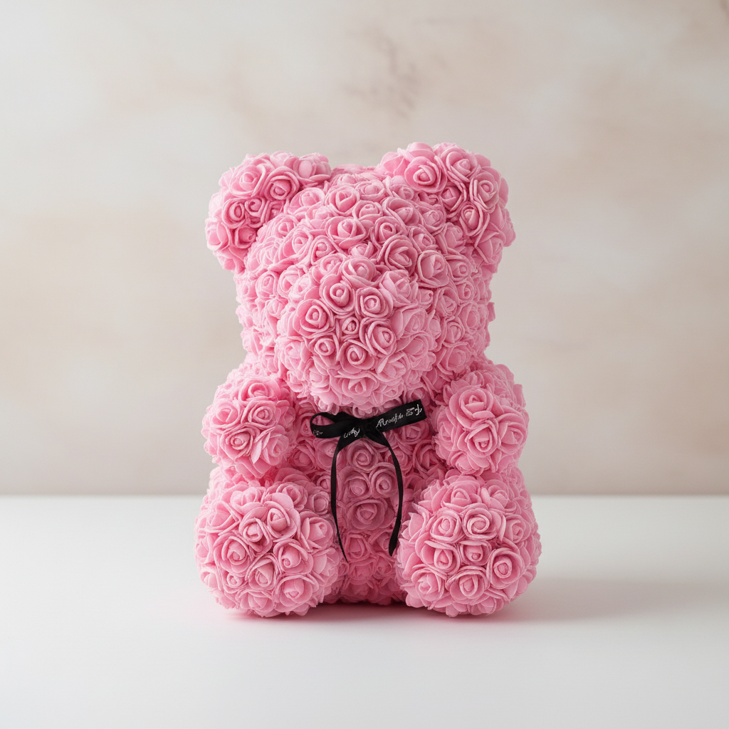Lovely Foam Rose Teddy Bear Gift For Romantic Home Decor