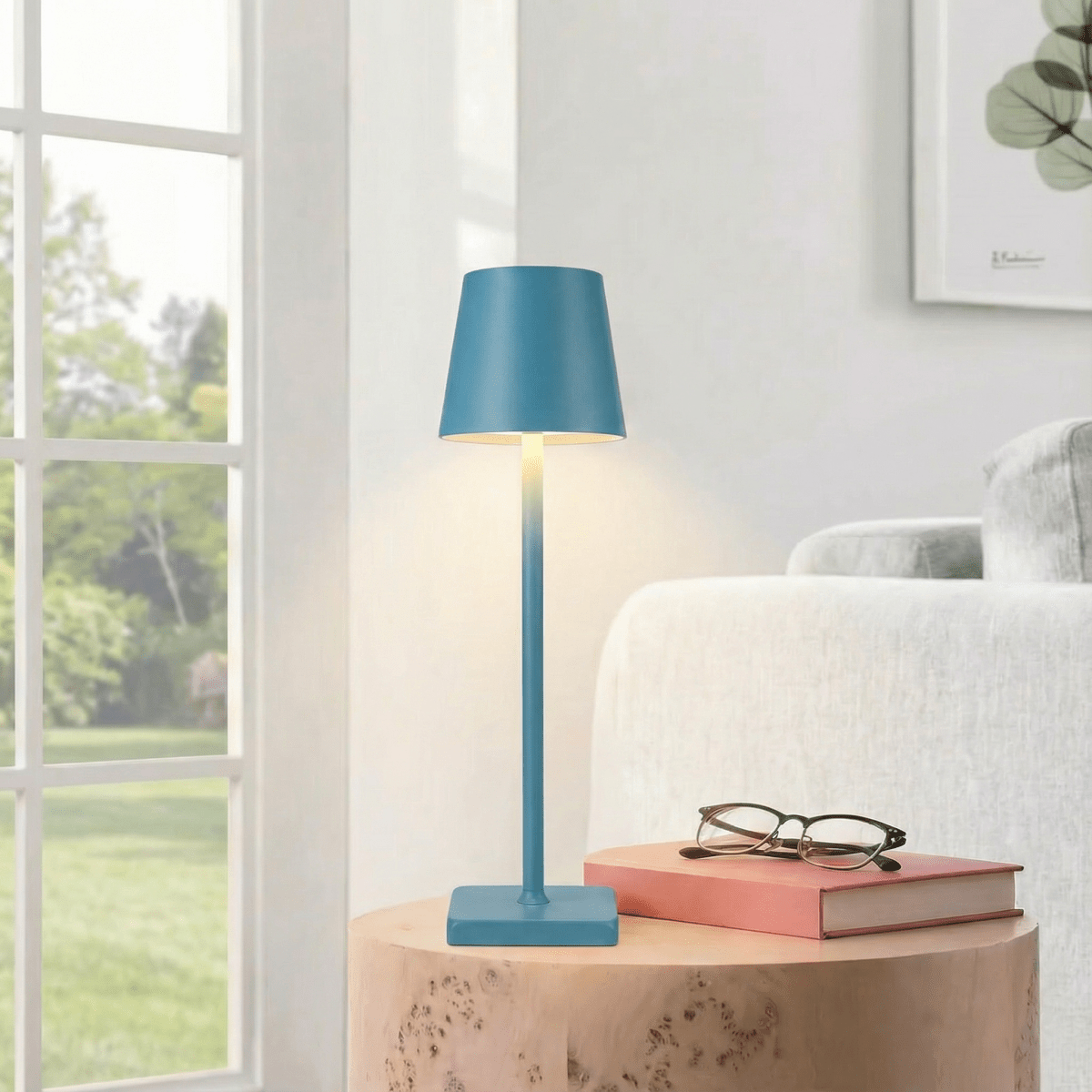 Uppladdningsbar LED-bordslampa med touchkontroll, dimbar, 15 tum | Rosalyssa