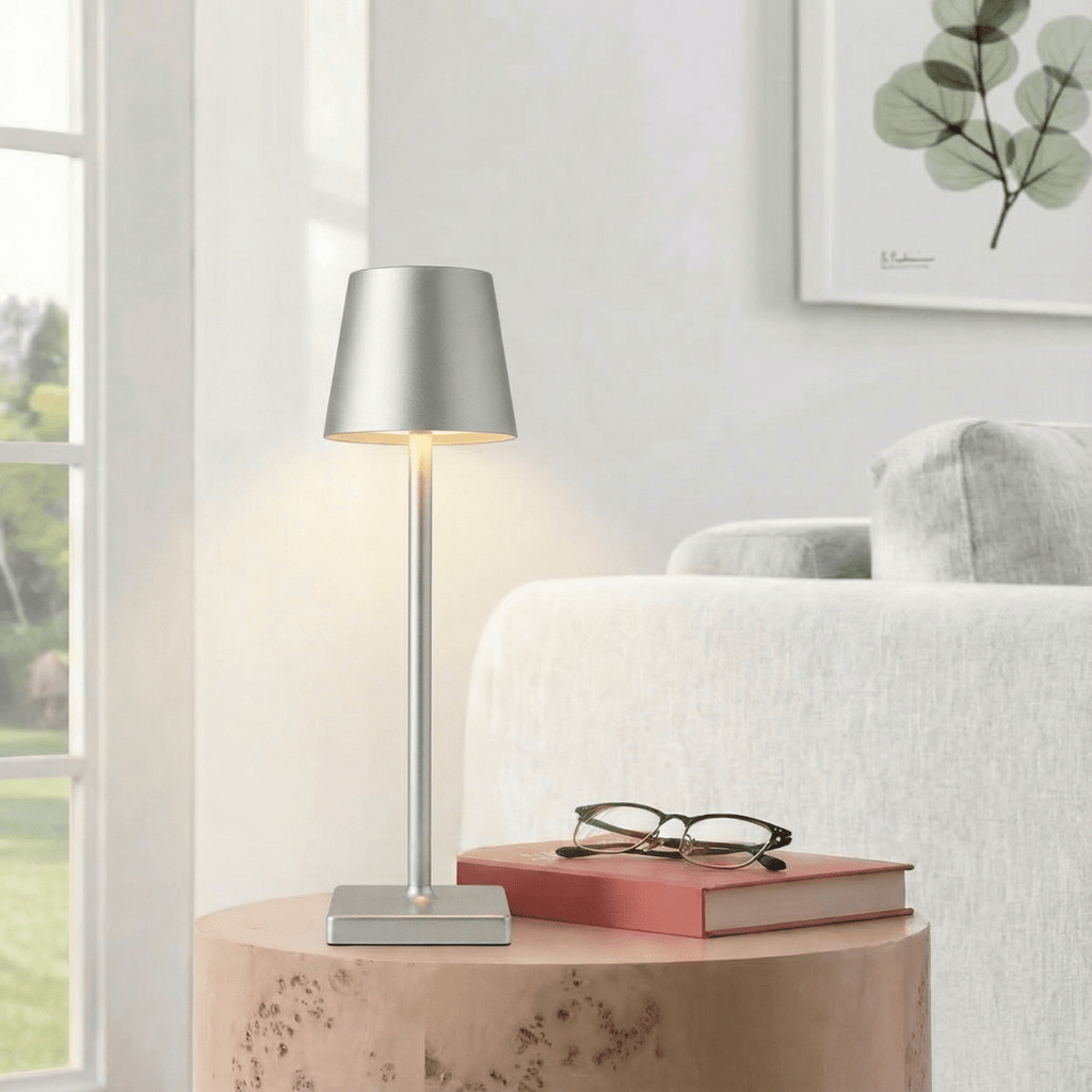 Uppladdningsbar LED-bordslampa med touchkontroll, dimbar, 15 tum | Rosalyssa