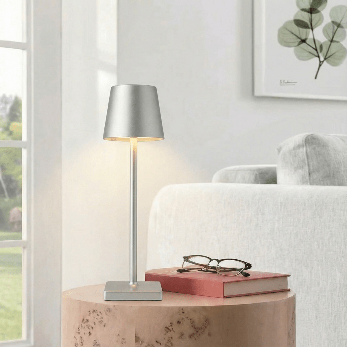 Uppladdningsbar LED-bordslampa med touchkontroll, dimbar, 15 tum | Rosalyssa