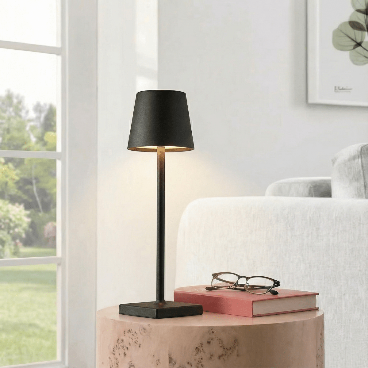 Uppladdningsbar LED-bordslampa med touchkontroll, dimbar, 15 tum | Rosalyssa