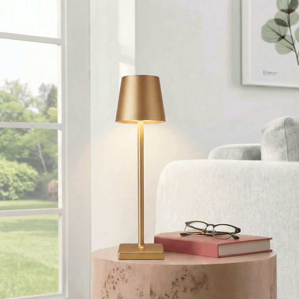 Uppladdningsbar LED-bordslampa med touchkontroll, dimbar, 15 tum | Rosalyssa