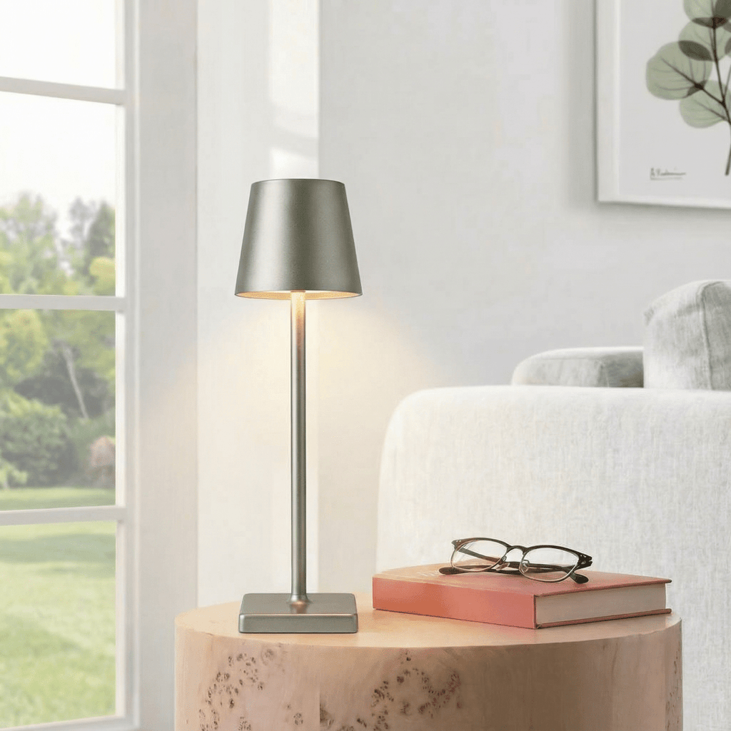 Uppladdningsbar LED-bordslampa med touchkontroll, dimbar, 15 tum | Rosalyssa