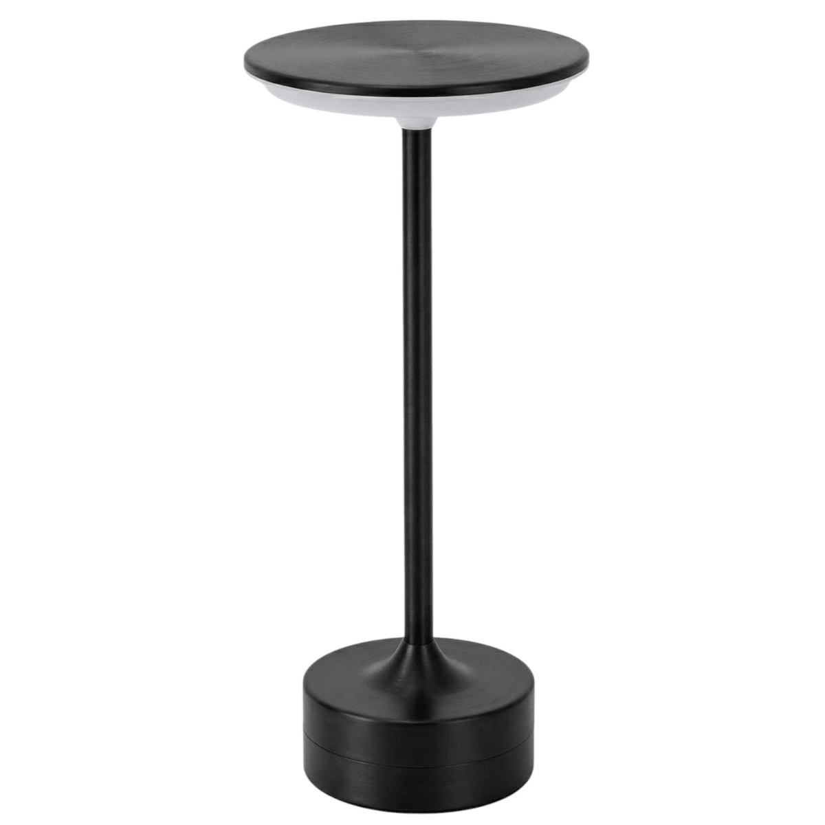 Lámpara de mesa LED recargable inalámbrica con control táctil acabado en cromo | Rosalyssa