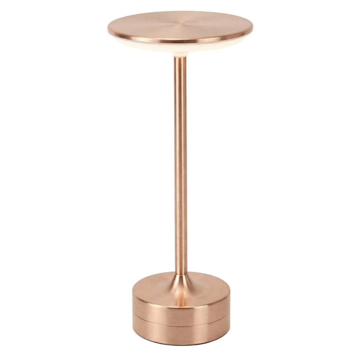 Lámpara de mesa LED recargable inalámbrica con control táctil acabado en cromo | Rosalyssa