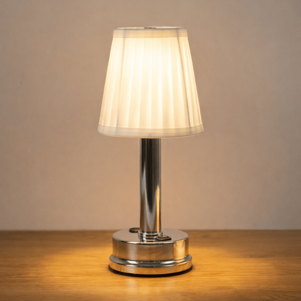 Moderní designová nabíjecí LED stolní lampa, výška 12 palců | Rosalyssa