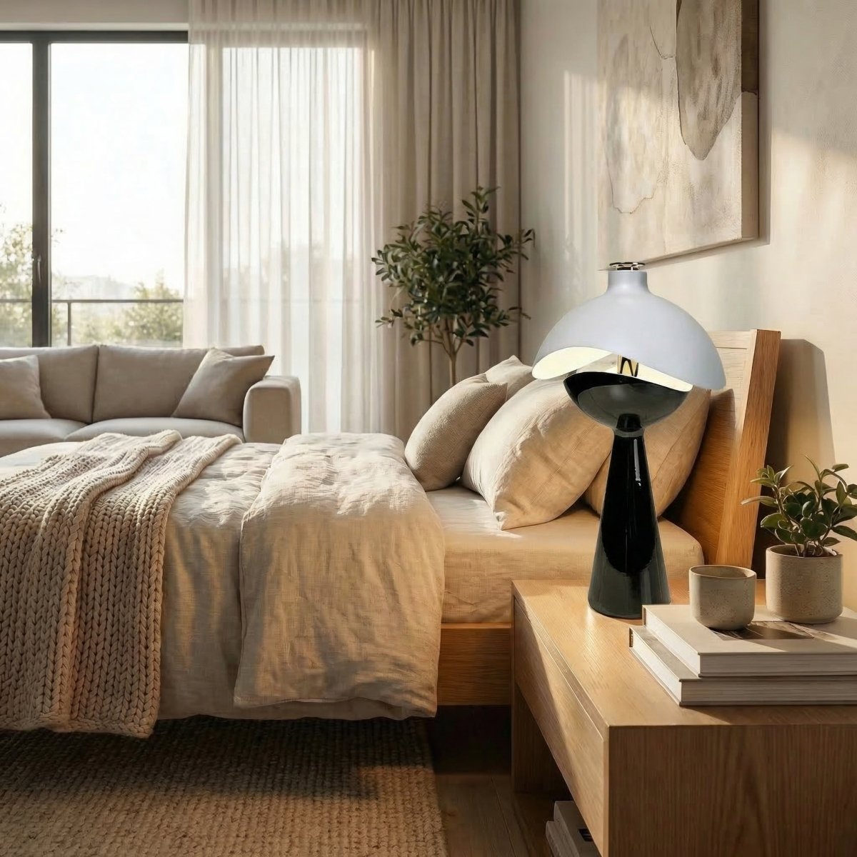 Oppladbar LED-bordlampe med moderne design, 15 tommer høy | Rosalyssa
