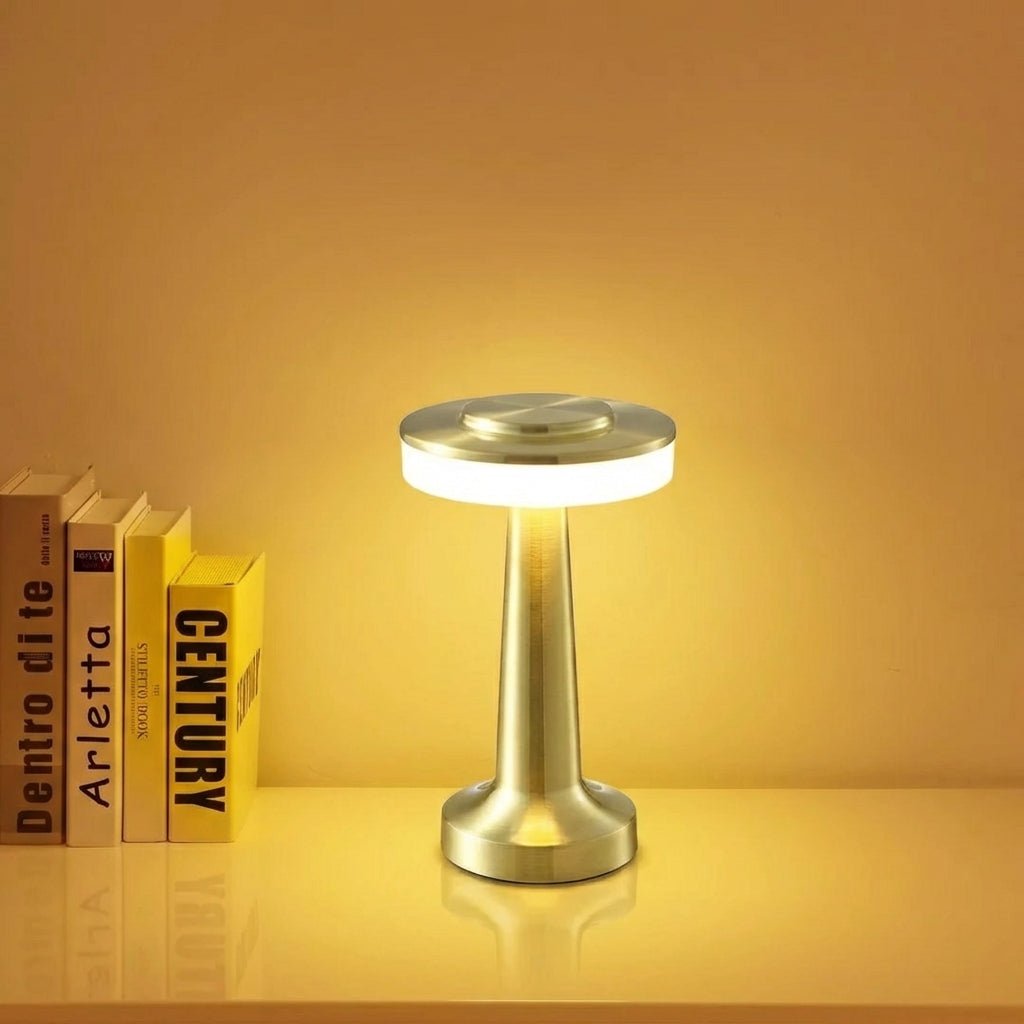 LED dobíjecí stolní lampa s dotykovým ovládáním a kovovým designem | Rosalyssa