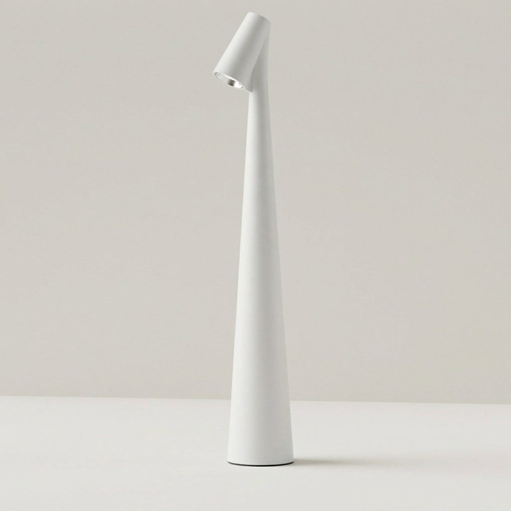 Genopladelig kegleformet LED-bordlampe med berøringskontrol, 12 tommer høj | Rosalyssa