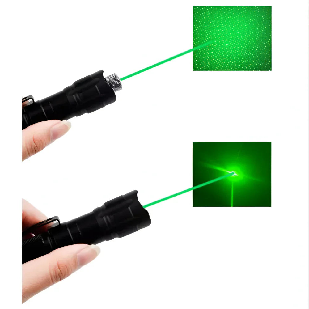 Indicator laser verde cu rază lungă, cu baterie reîncărcabilă