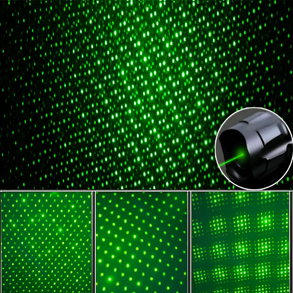 Indicator laser verde cu rază lungă, cu baterie reîncărcabilă