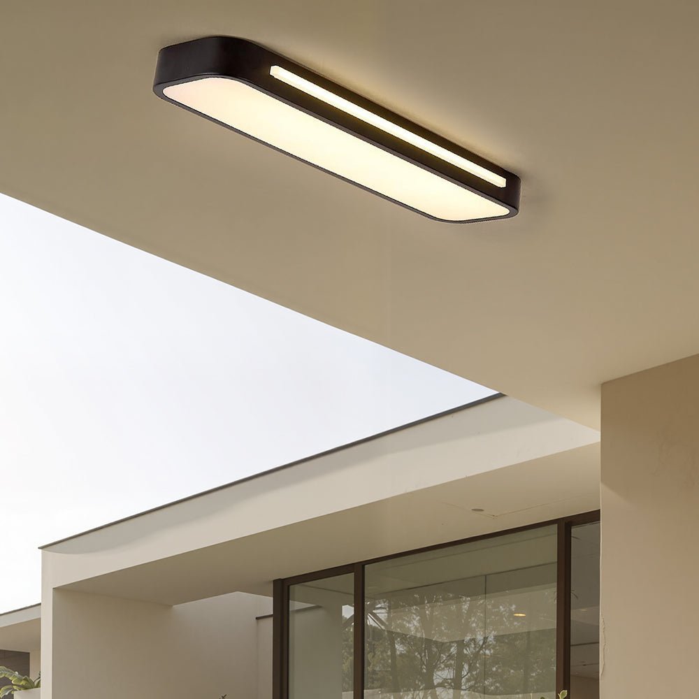 Plafoniera LED rettangolare a incasso, design moderno, 24 x 12 pollici | Rosalyssa