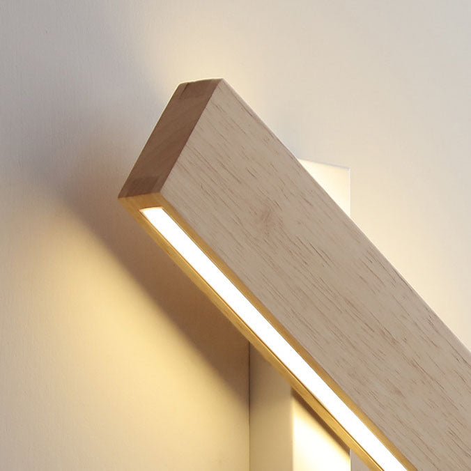 ضوء حائطي LED مستطيل بتشطيب خشبي طبيعي 12 × 6 بوصات | روزاليسا