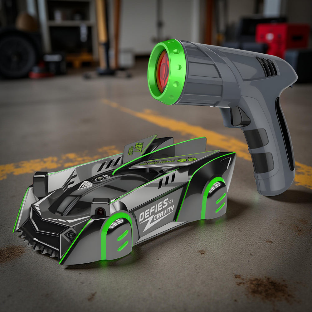 Laserstyret vægklatrende fjernstyret bil til børn, loftløbslegetøj
