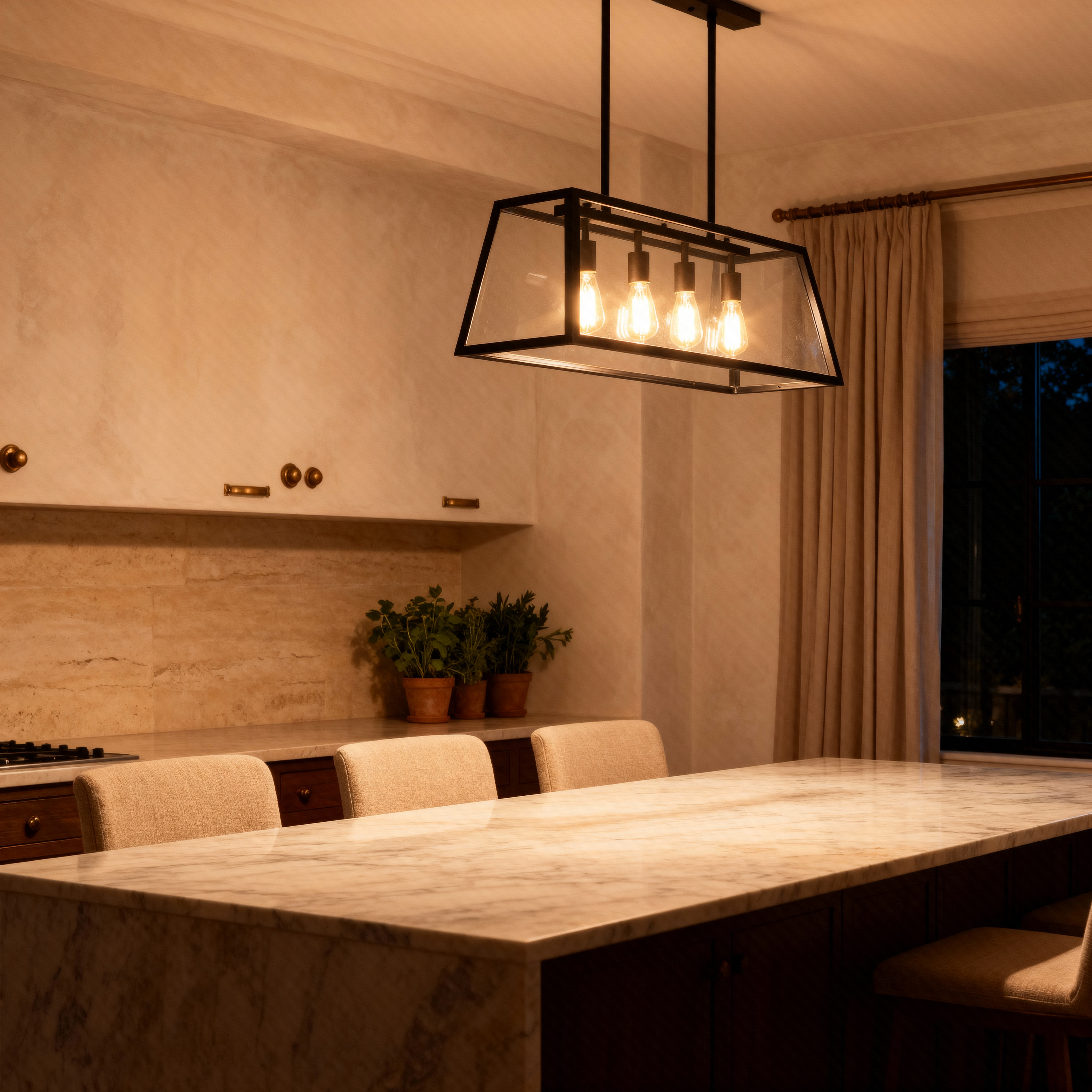 Astra elegáns fekete üveg konyhai függeszték lámpa búra