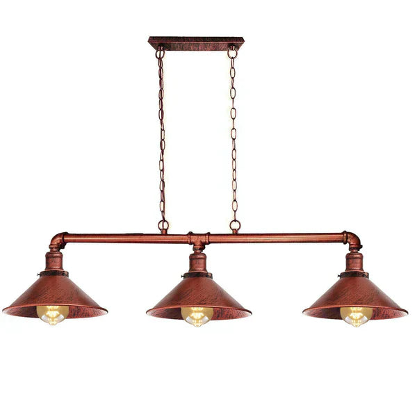 Industrial Black Metal Ceiling Lamp, 3-E27 Vintage Style For Dining Room And Kitchen