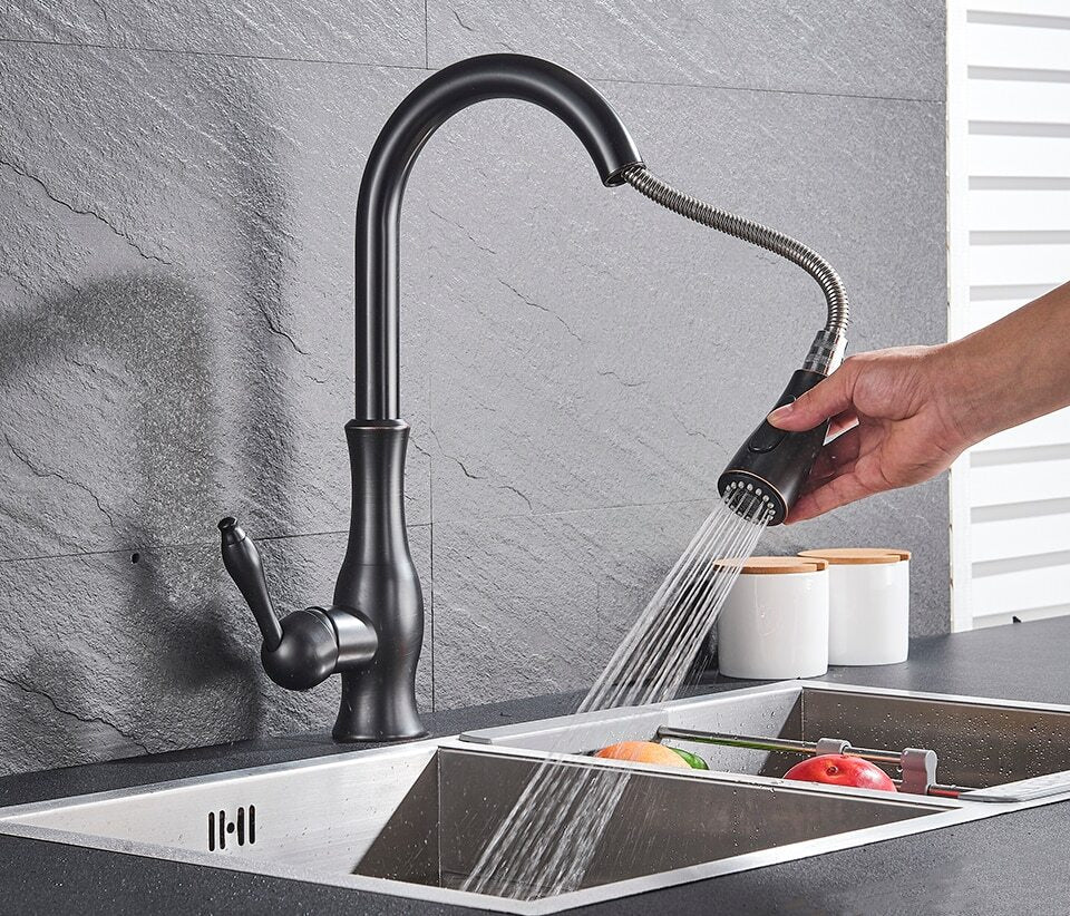 NovaFlow Modern Kitchen Faucet With Pull-Out Spray