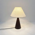 Vintage stofbordlampe med skærm, 14 tommer høj | Rosalyssa