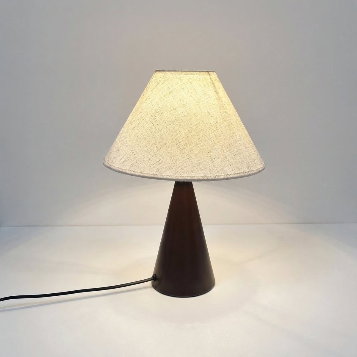 Vintage stofbordlampe med skærm, 14 tommer høj | Rosalyssa