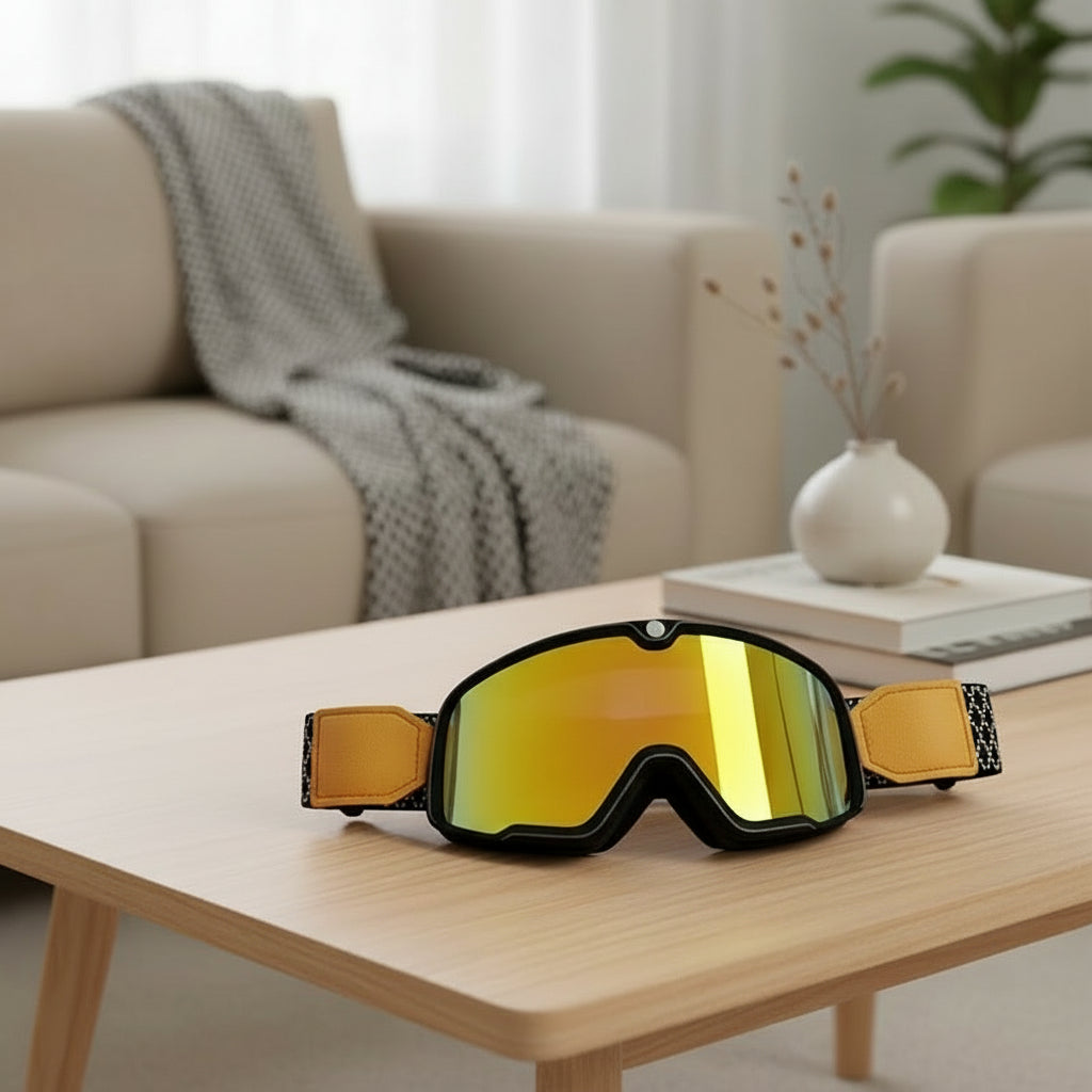 Retro Motorcycle Goggles For Men With UV Protection