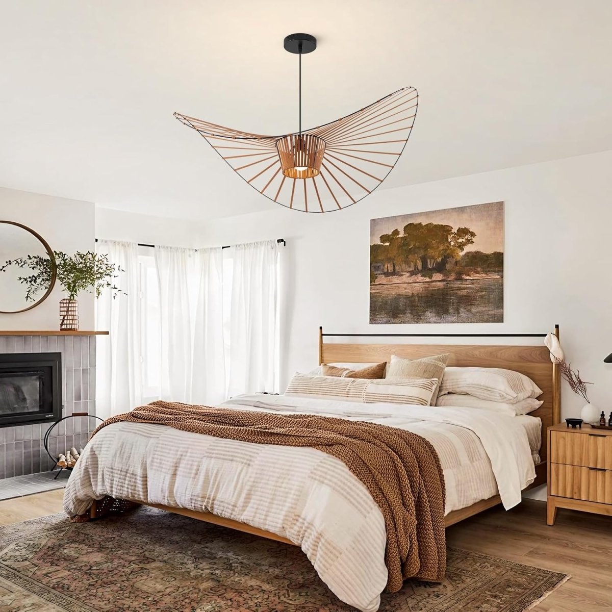 Hat-formet ribbet metalpendel, 12 tommer | Rosalyssa