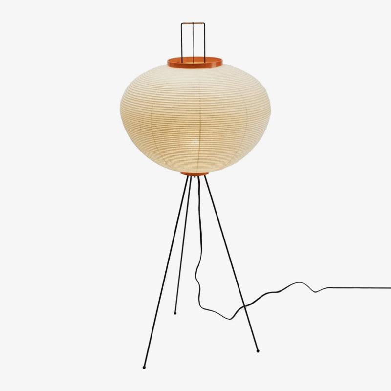 Stojací lampa AstraLume s rýžovým papírovým stínidlem a minimalistickým teplem