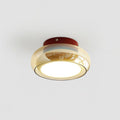 Lampada a soffitto in vetro per cognac con accento rosso e LED a tre colori per soggiorno o camera da letto