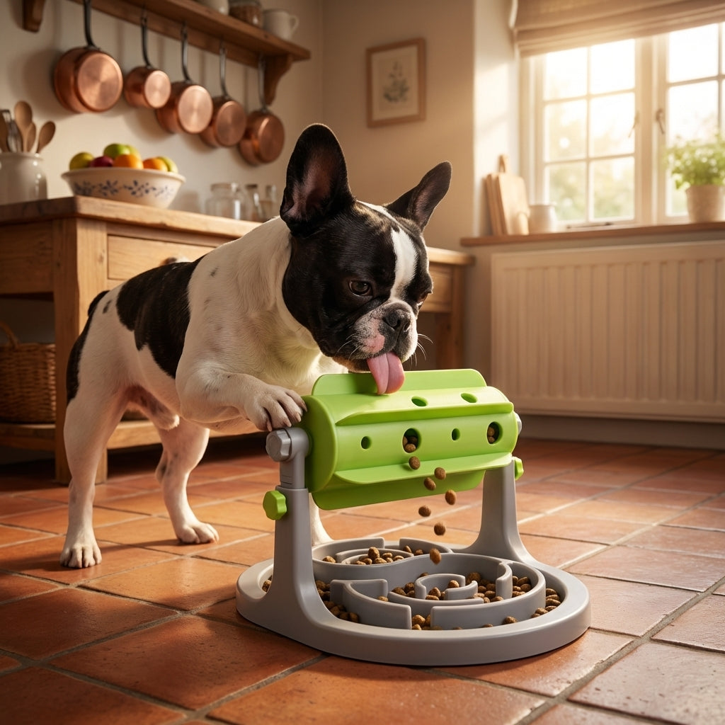 Rotating Slow Feeder for Dogs, Maze Bowl and Spinning Barrel | Rosalyssa