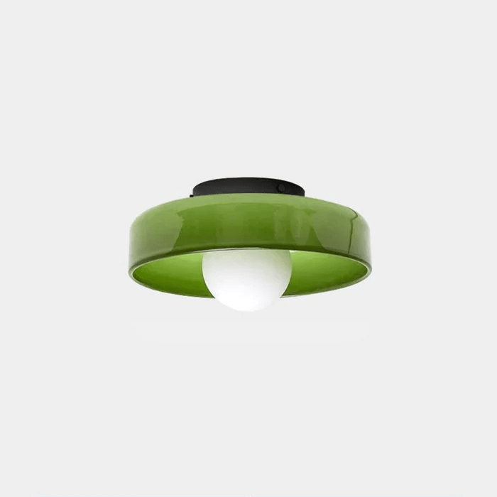 12-tommers rund glasskjerm taklampe med direkte montering | Rosalyssa
