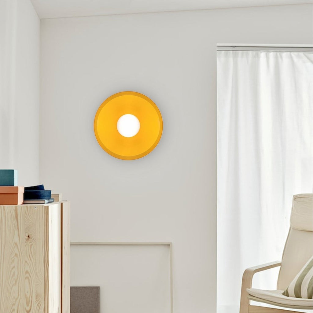 12-tommers rund glasskjerm taklampe med direkte montering | Rosalyssa
