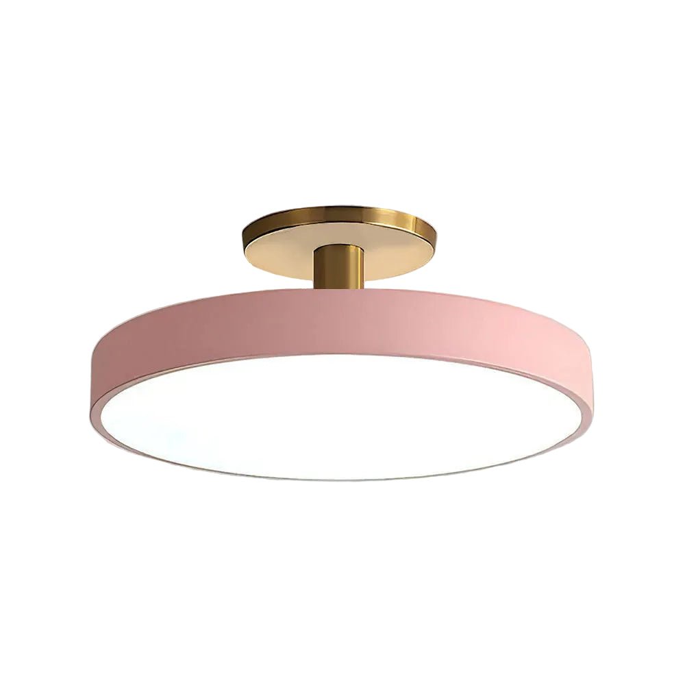12-Inch Diameter Round Flush-Mount Ceiling Light With Metal Frame | Rosalyssa