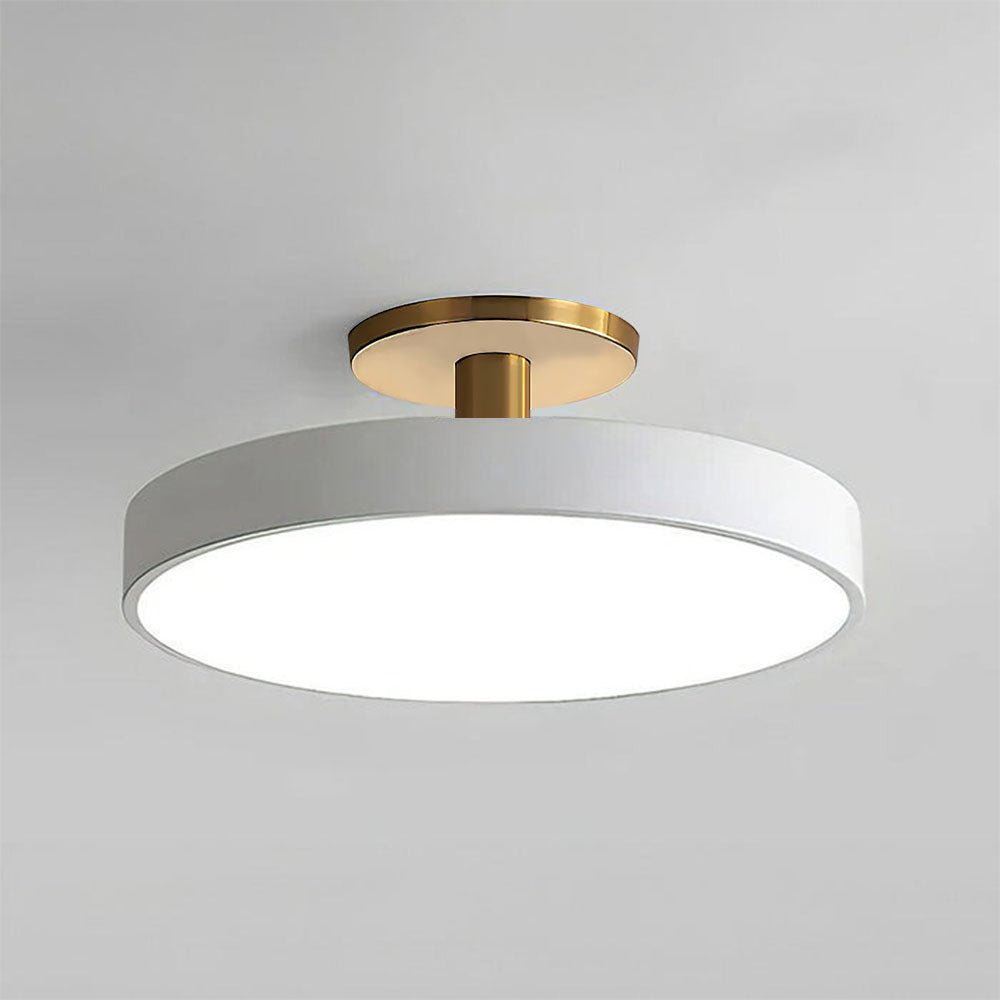 12-Inch Diameter Round Flush-Mount Ceiling Light With Metal Frame | Rosalyssa