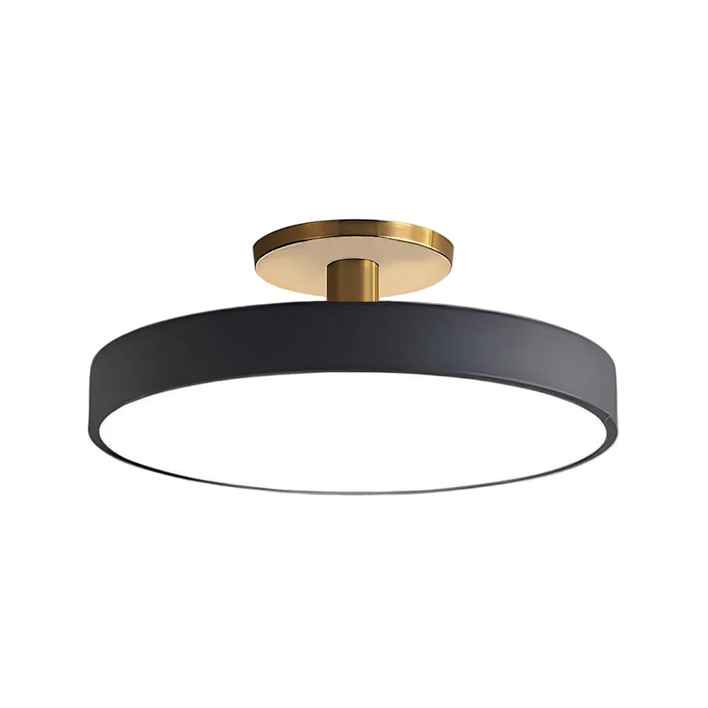 12-Inch Diameter Round Flush-Mount Ceiling Light With Metal Frame | Rosalyssa