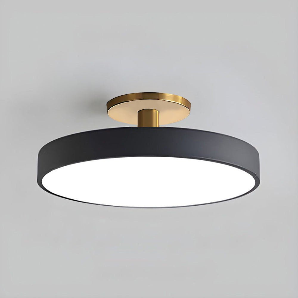 12-Inch Diameter Round Flush-Mount Ceiling Light With Metal Frame | Rosalyssa