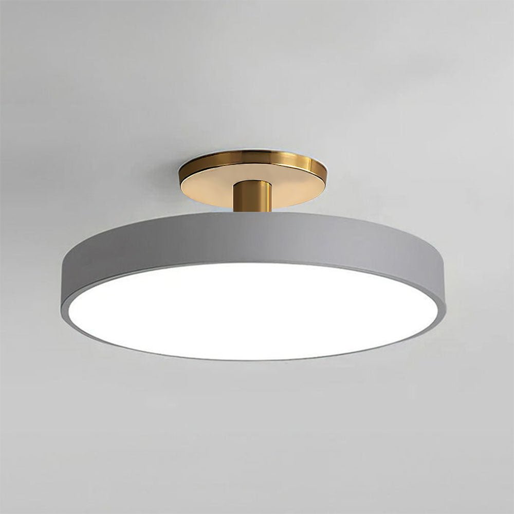 12-Inch Diameter Round Flush-Mount Ceiling Light With Metal Frame | Rosalyssa
