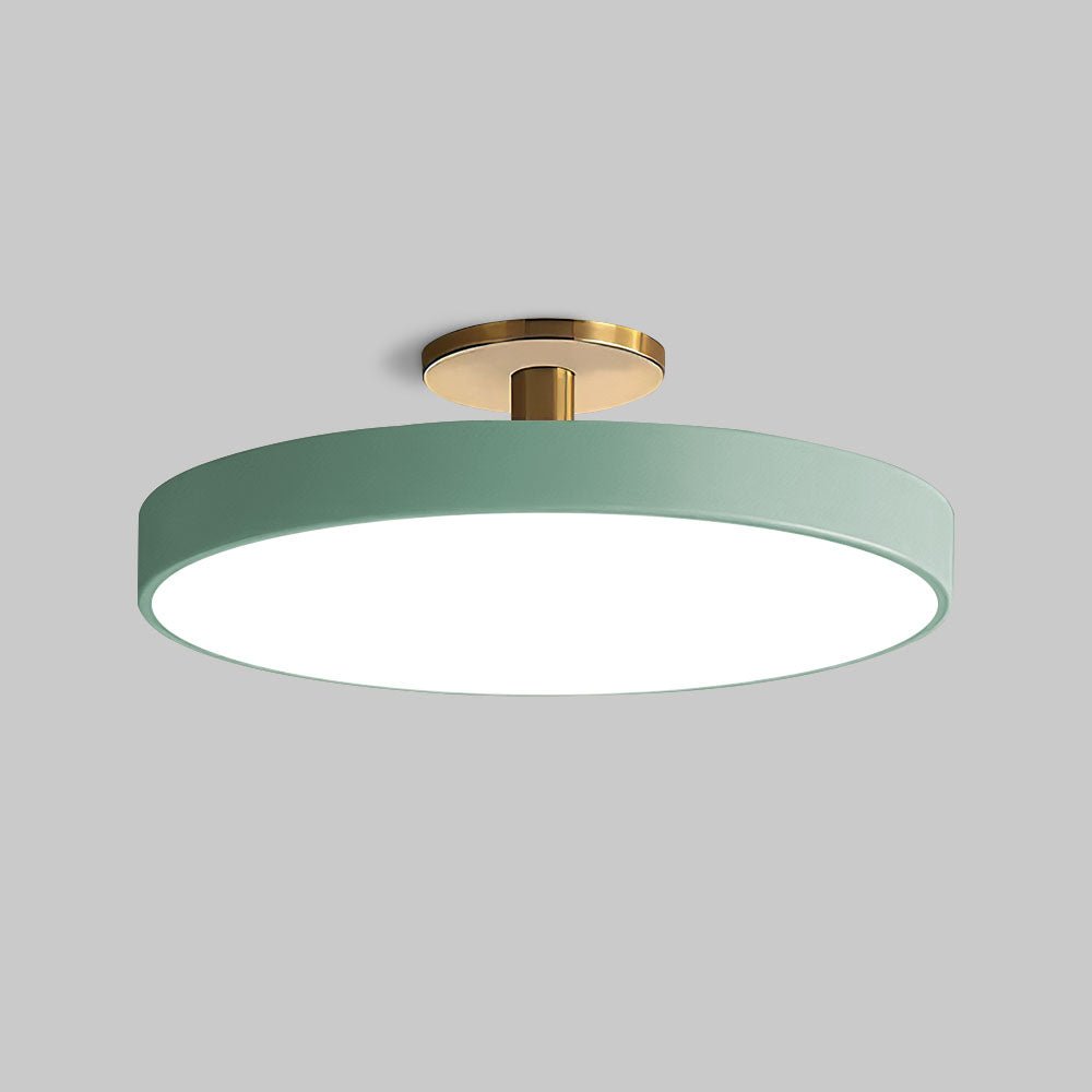 12-Inch Diameter Round Flush-Mount Ceiling Light With Metal Frame | Rosalyssa