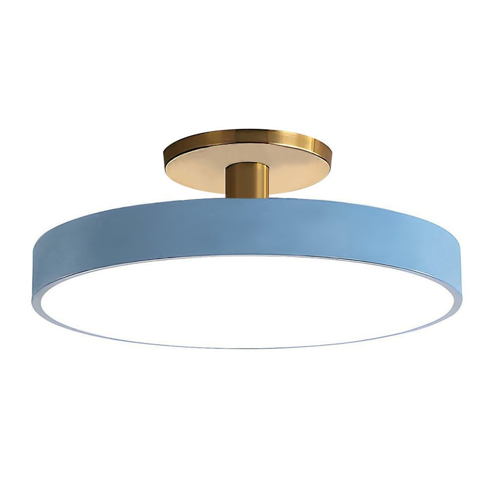 12-Inch Diameter Round Flush-Mount Ceiling Light With Metal Frame | Rosalyssa