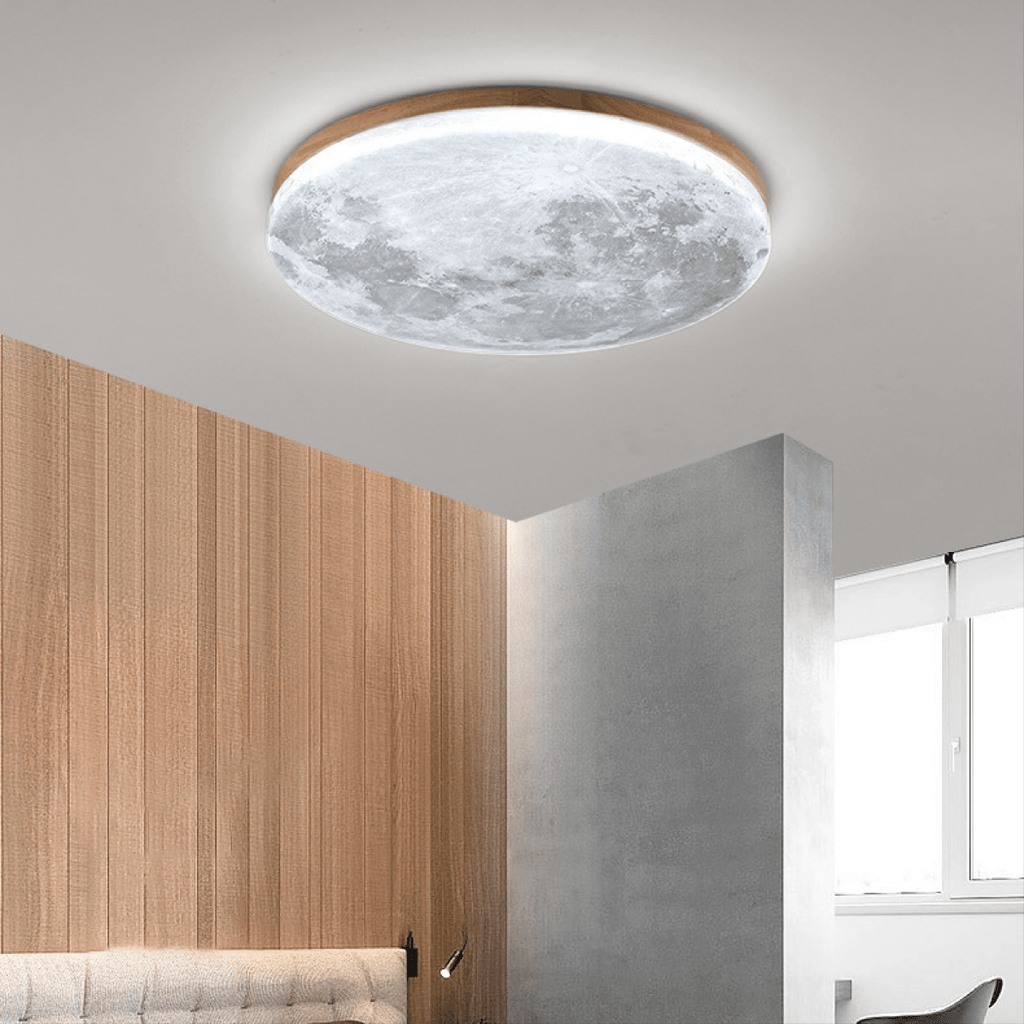Flush Mount Round LED Ceiling Light, 12-Inch Diameter, White Finish | Rosalyssa