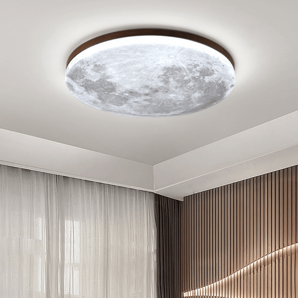 Flush Mount Round LED Ceiling Light, 12-Inch Diameter, White Finish | Rosalyssa