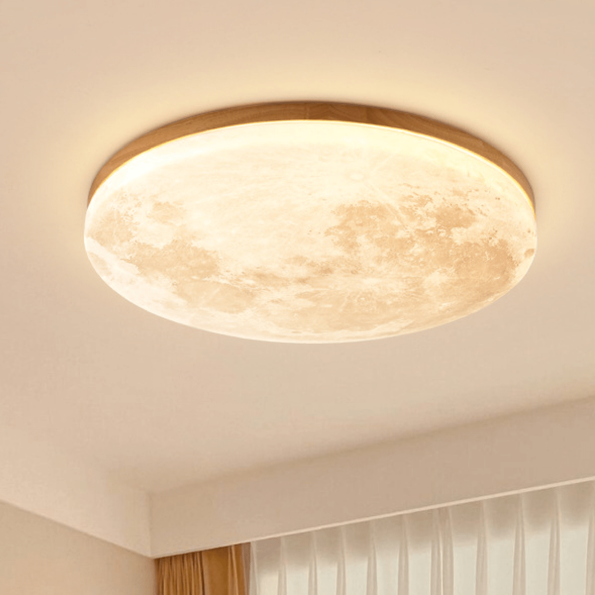 Flush Mount Round LED Ceiling Light, 12-Inch Diameter, White Finish | Rosalyssa