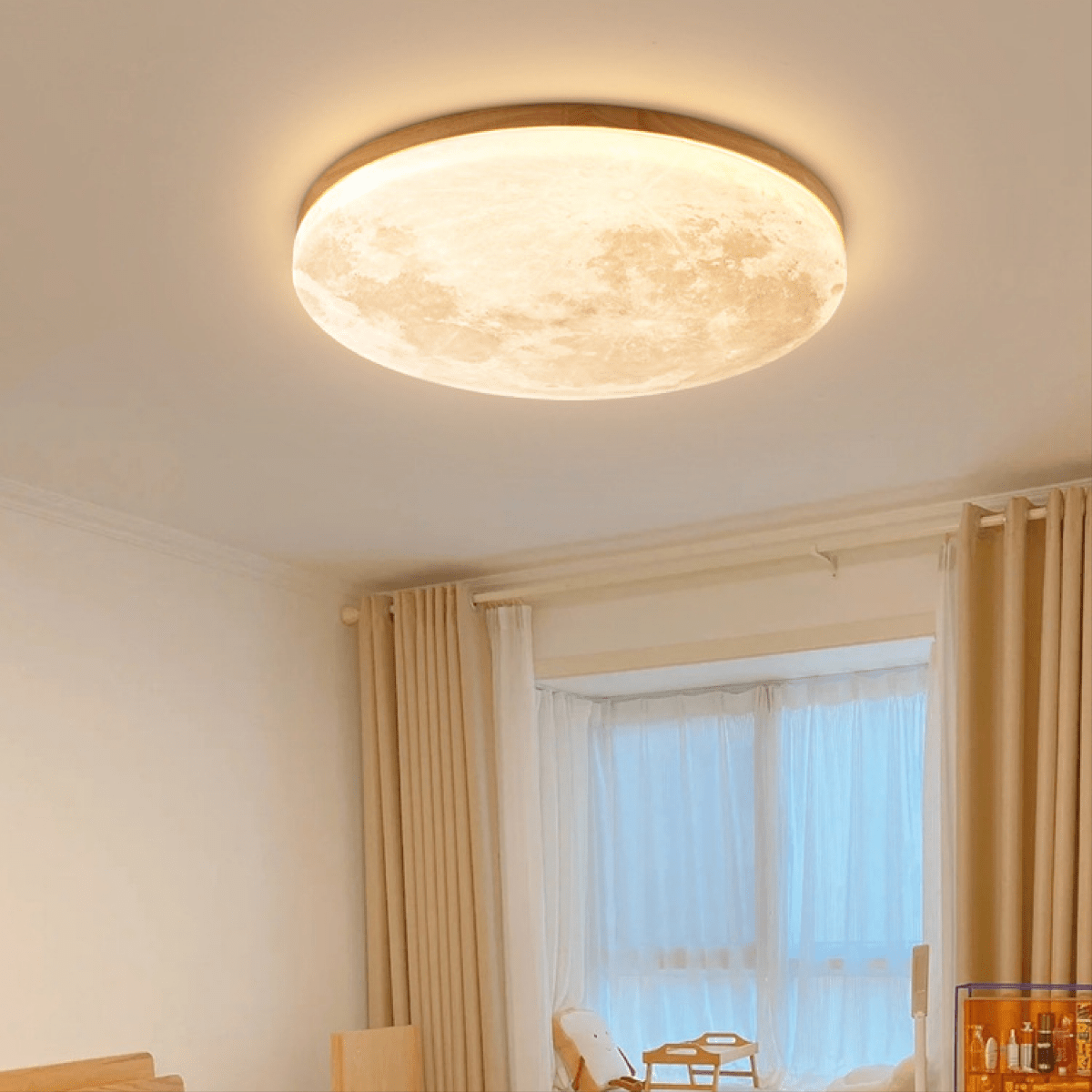 Flush Mount Round LED Ceiling Light, 12-Inch Diameter, White Finish | Rosalyssa